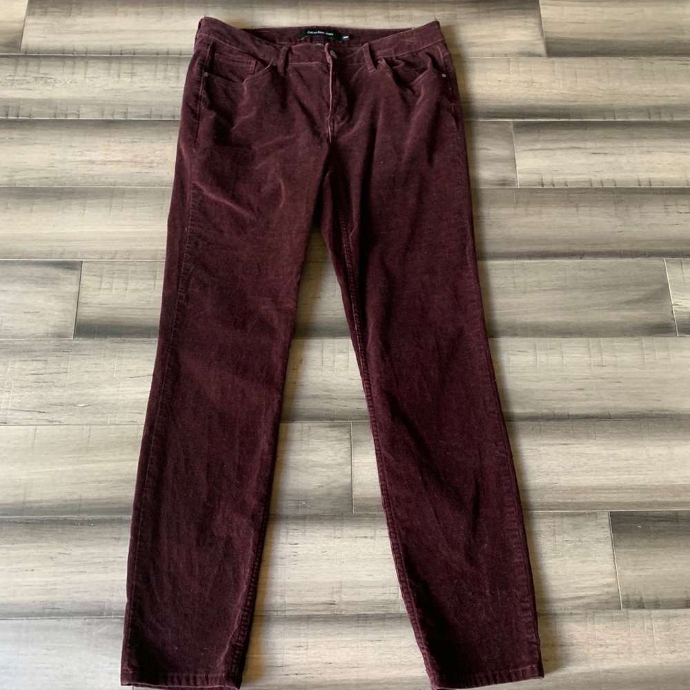 Calvin Klein maroon corduroy